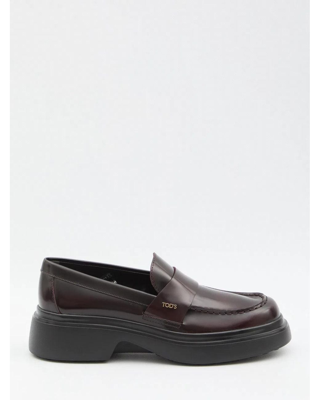 Tod's White Calf Leather Flat Shoes