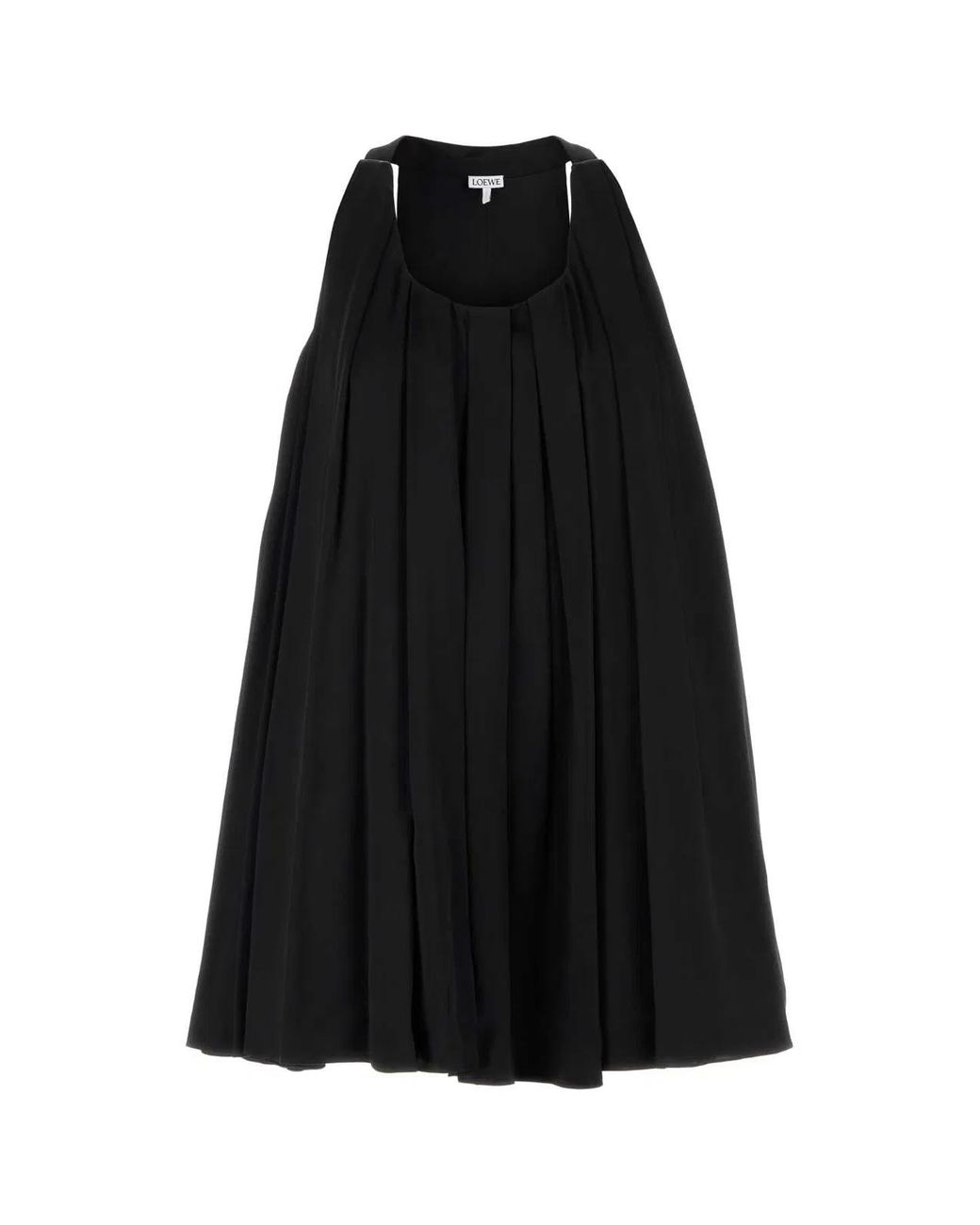 Loewe Black Satin Mini Dress