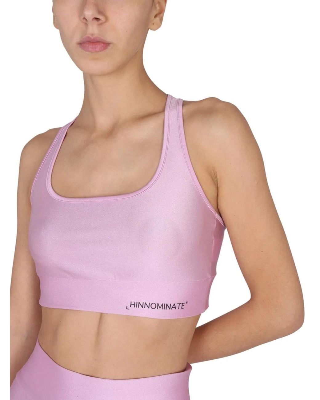 hinnominate Purple Lycra Top With Logo