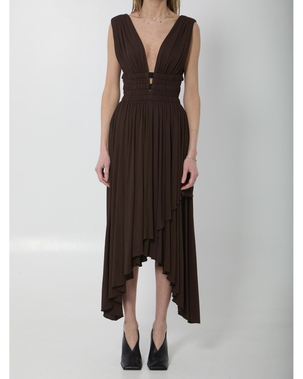 Alaïa Brown Alaia Deesse Dress