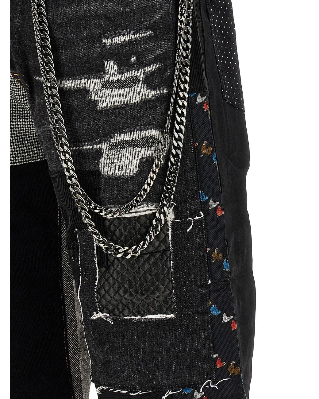 Junya Watanabe Gray Patchwork Jeans for men