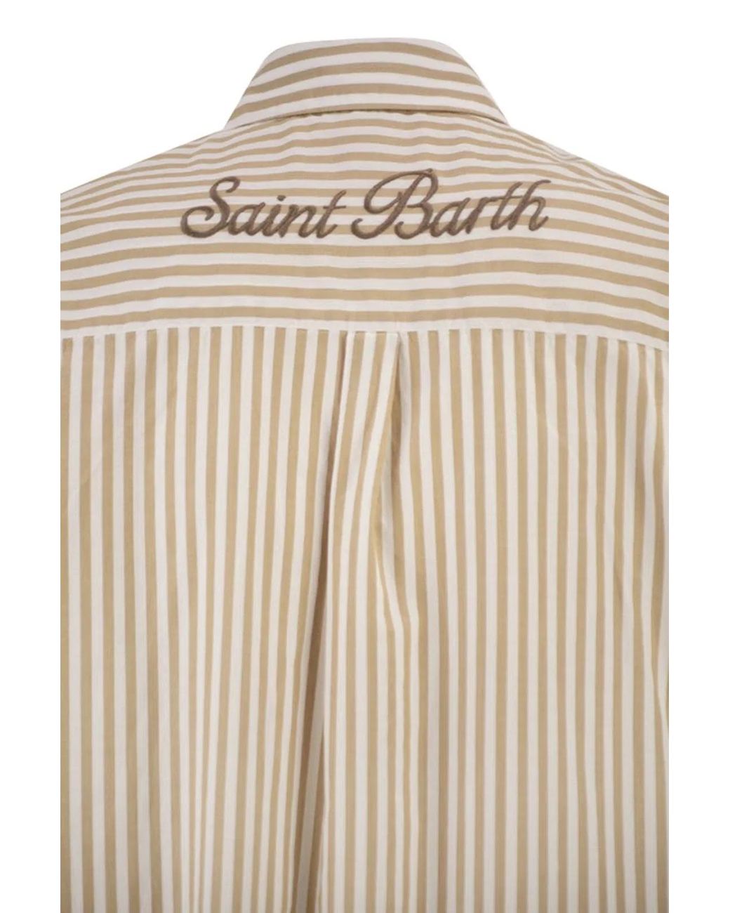 Mc2 Saint Barth Natural Long 'Shirtdress' Shirt
