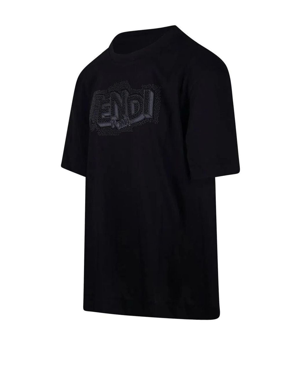 Fendi Black Pop Pois T-Shirt for men