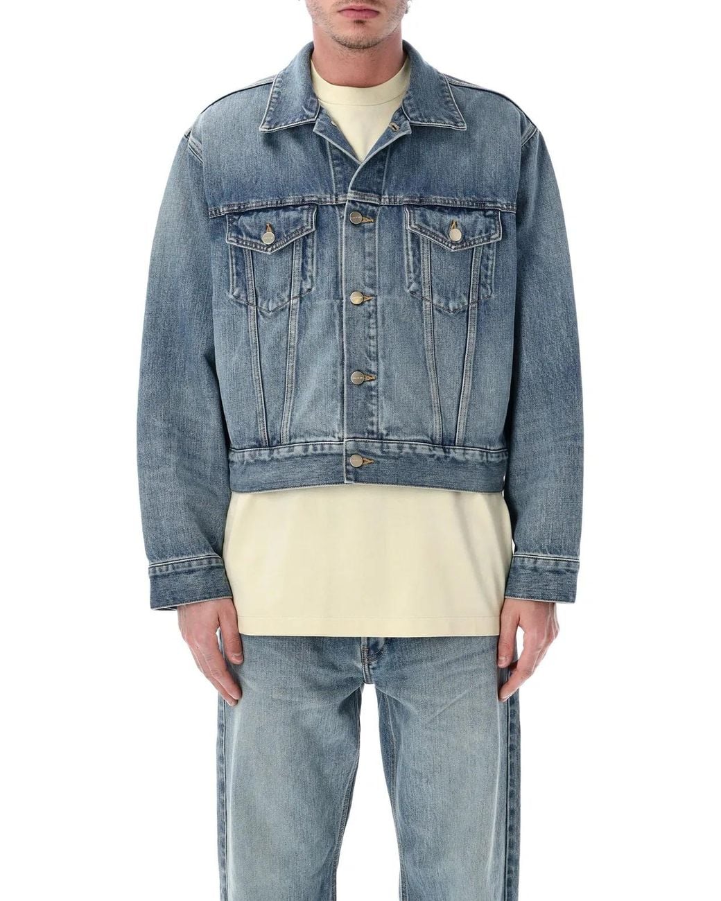 Fear Of God Blue Classic Trucker Denim Jacket for men