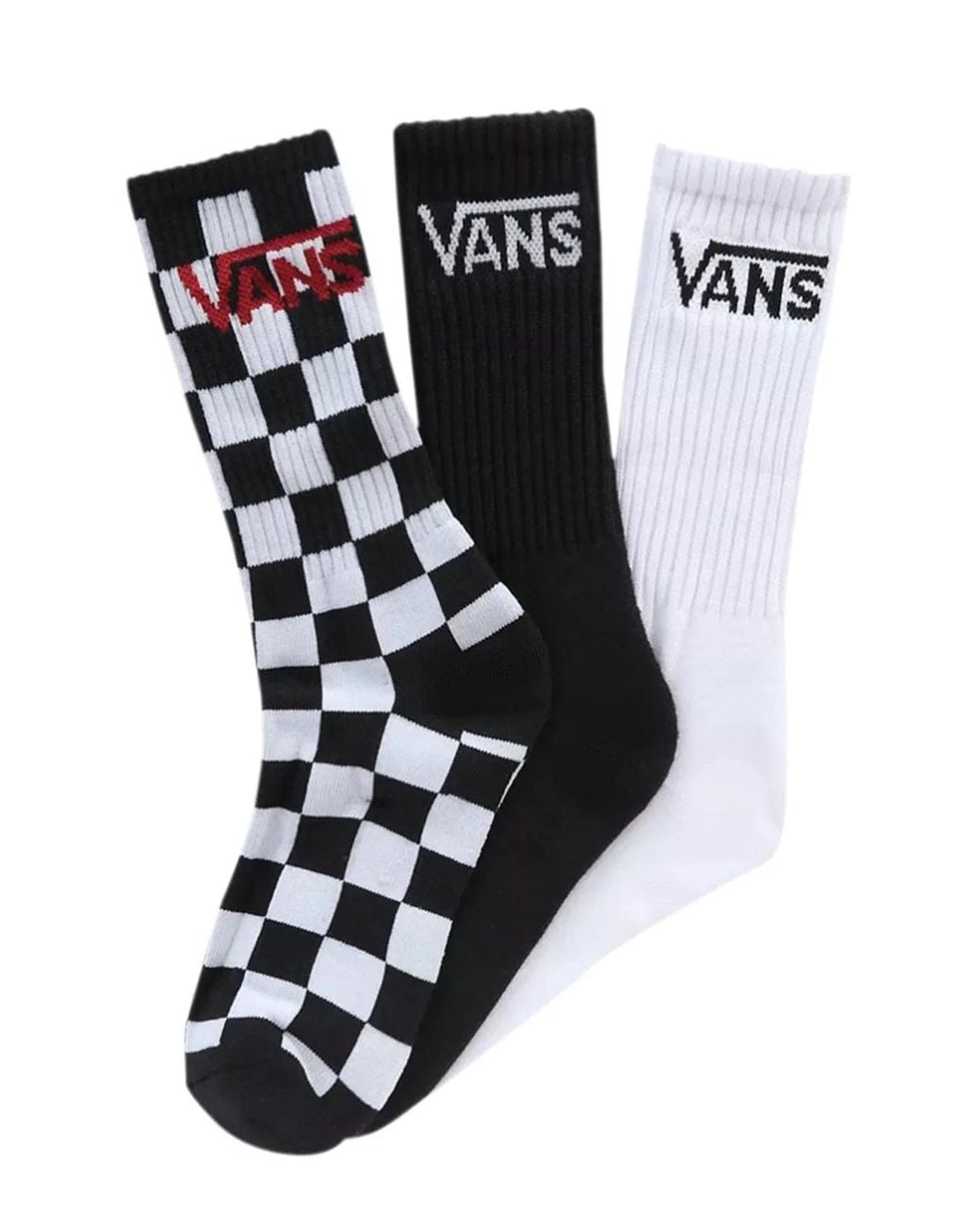 Vans Black Classic Crew Socks 3Pack 1-6