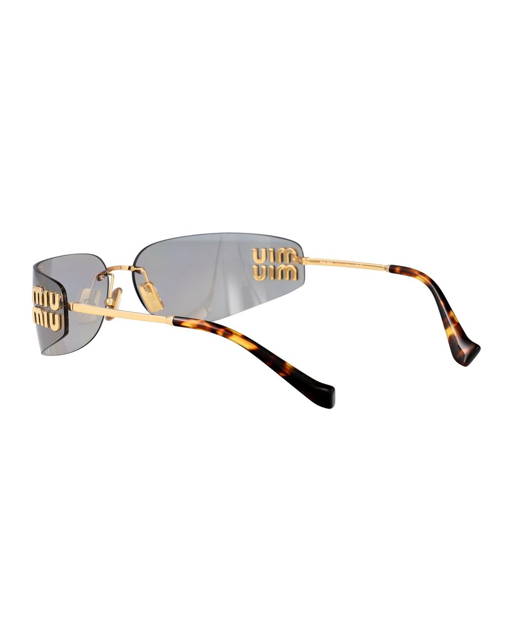 Miu Miu Gray Metallic Sunglasses