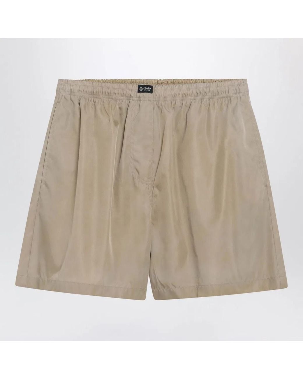 Prada Natural Camel Renylon Shorts