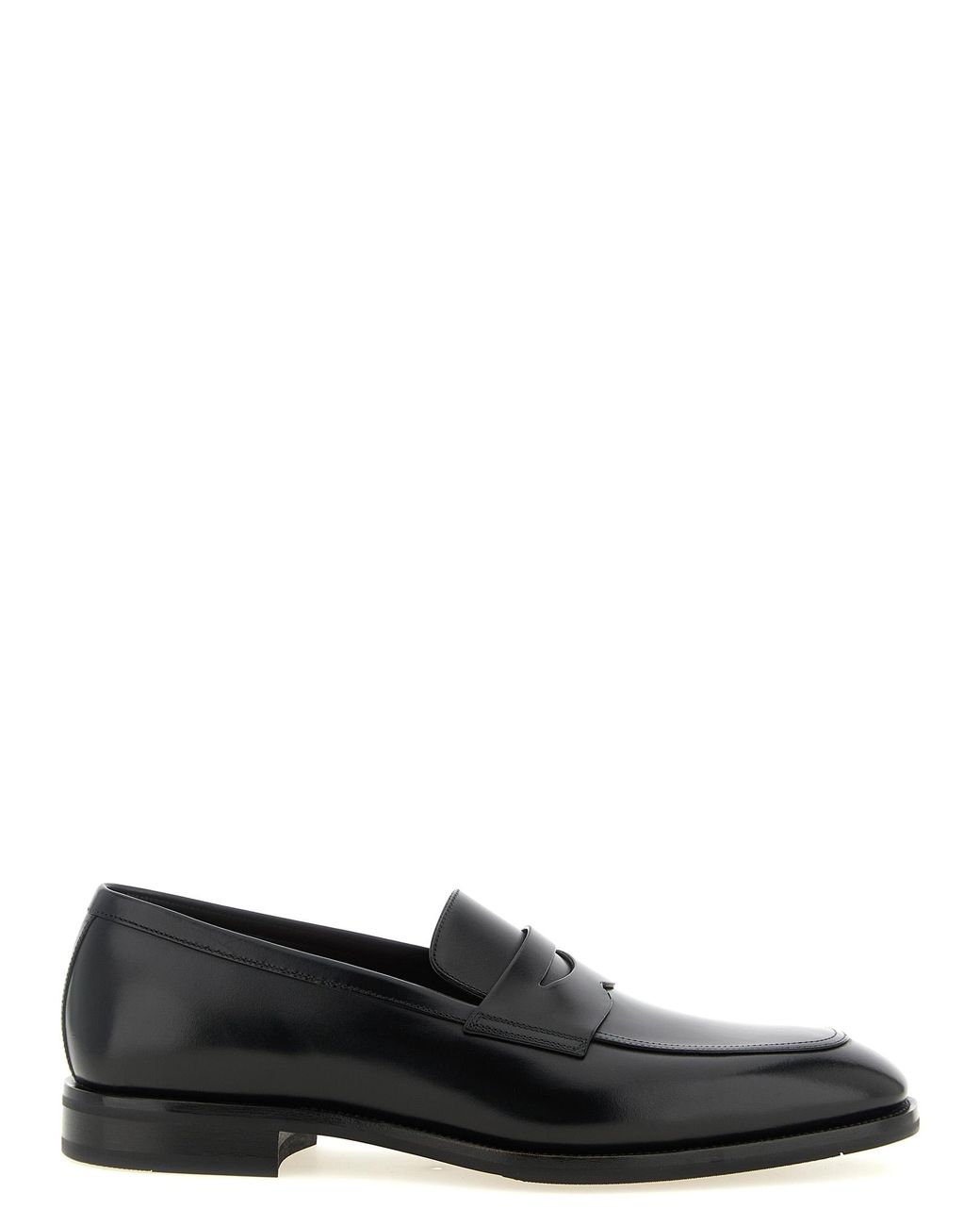 Santoni Black 'Gregor' Loafers for men