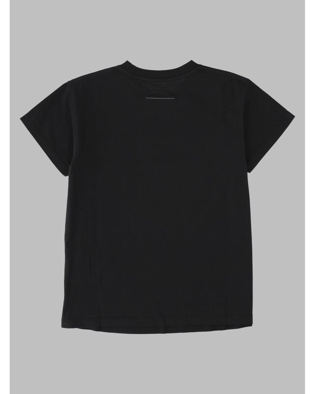 MM6 by Maison Margiela Black T-Shirt Con Logo
