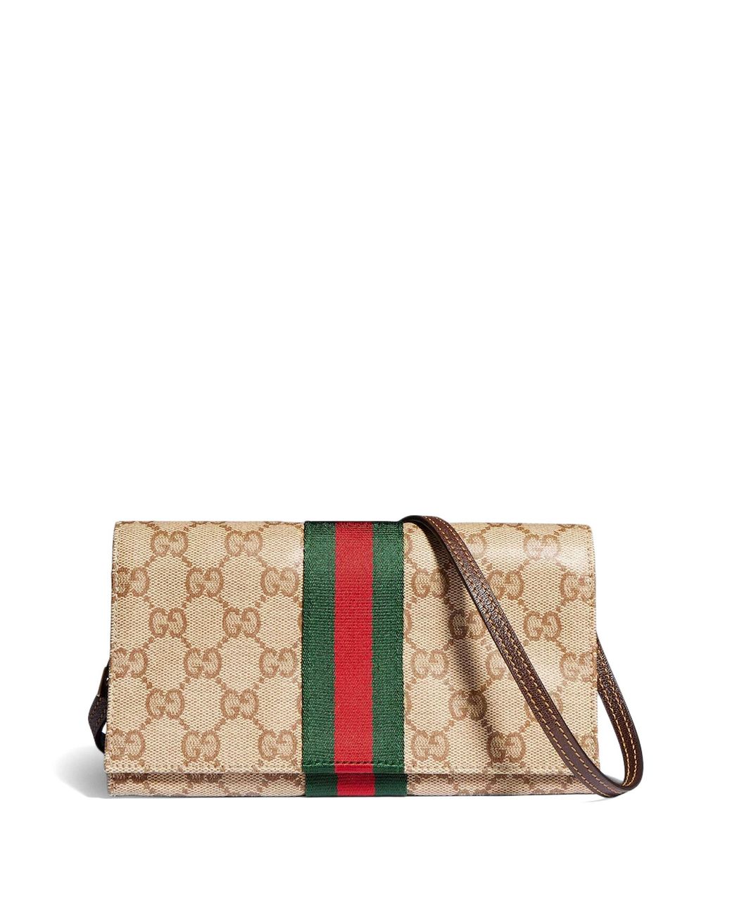 Gucci Natural Small Pouch With Strap And Web