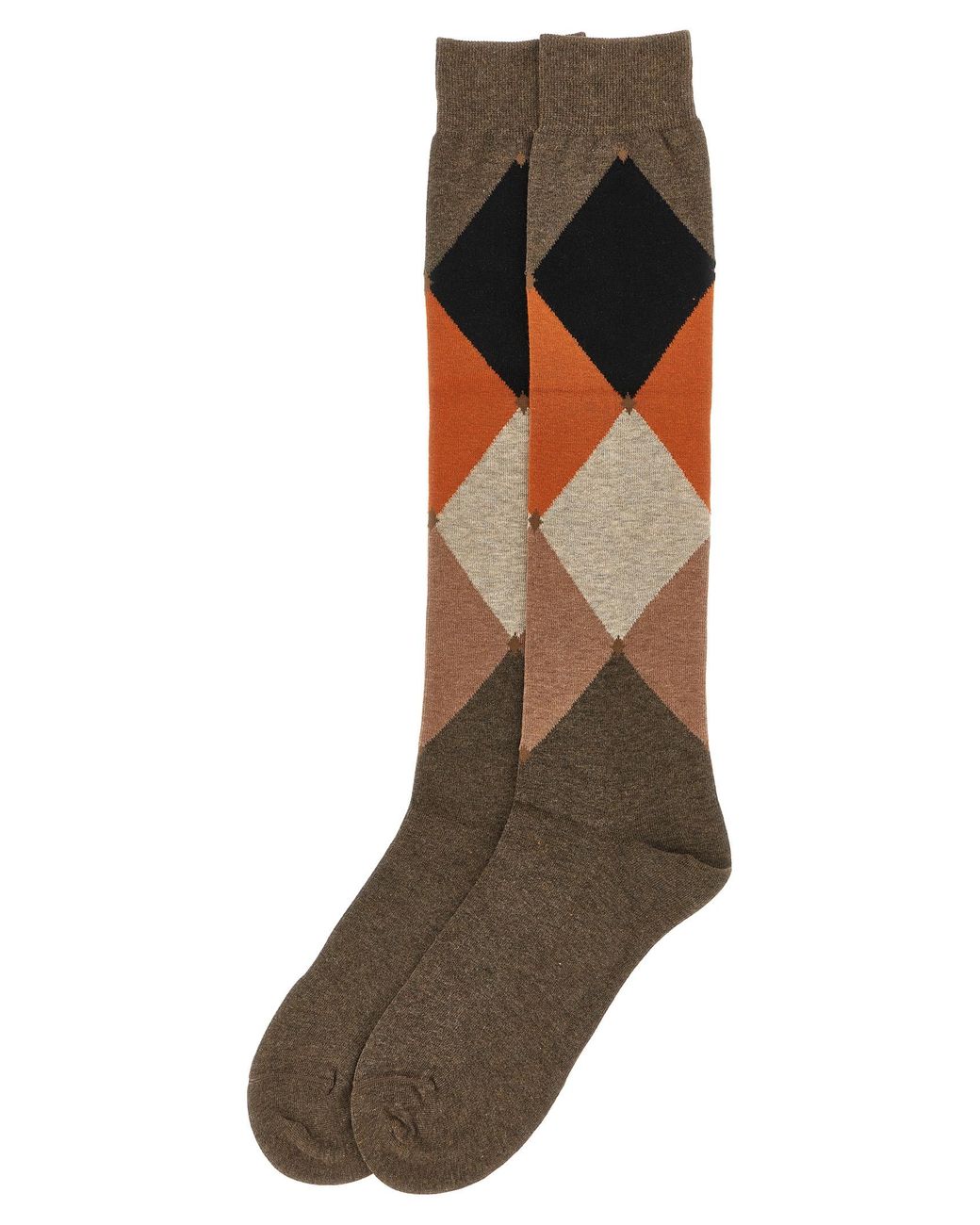 Ballantyne Gray Diamond-Shaped Socks for men