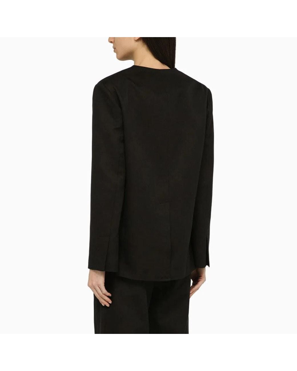 Loulou de Saison Black Double-Breasted Jacket