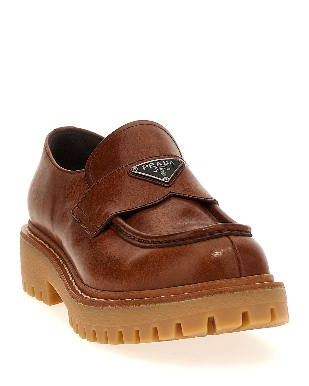 Prada Brown 'Double Chocolate' Loafers for men