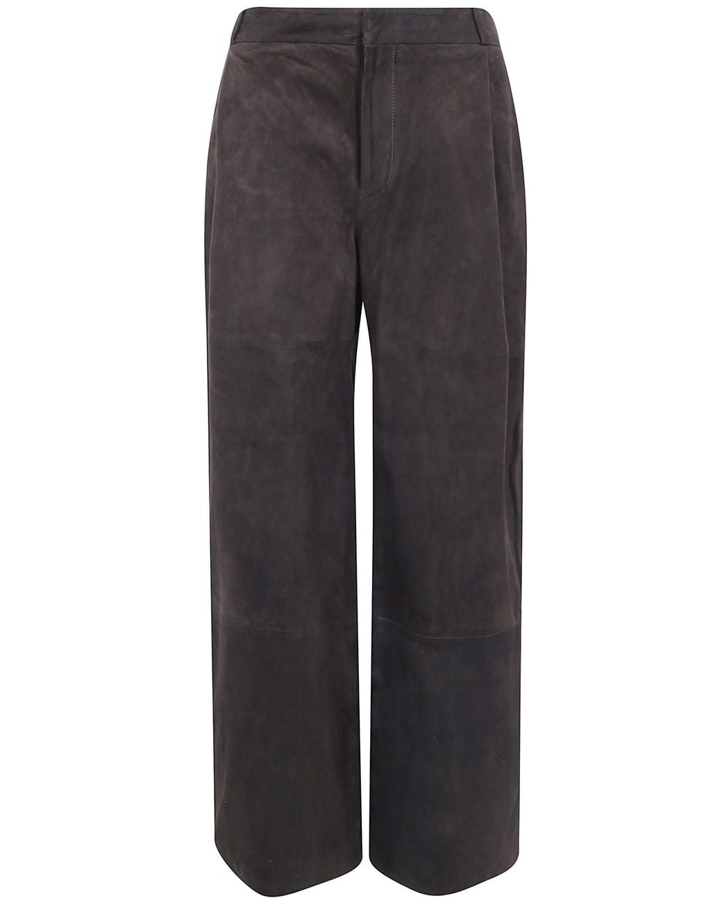 The Jackie Leathers Gray "Promise" Suede Trousers