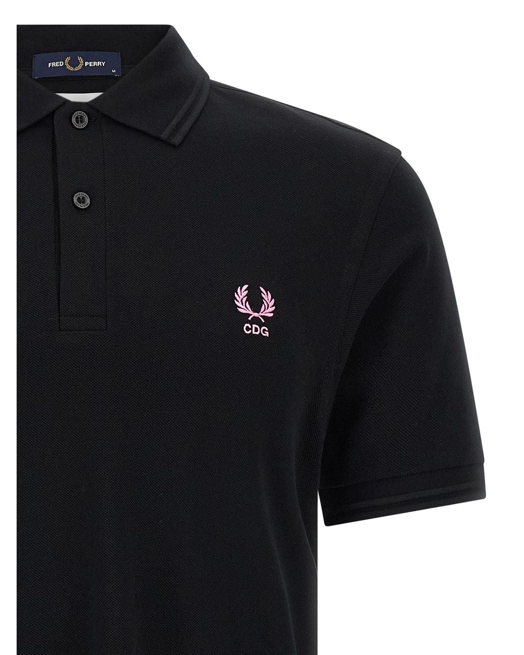 Comme des Garçons Black Cotton Polo Shirt for men