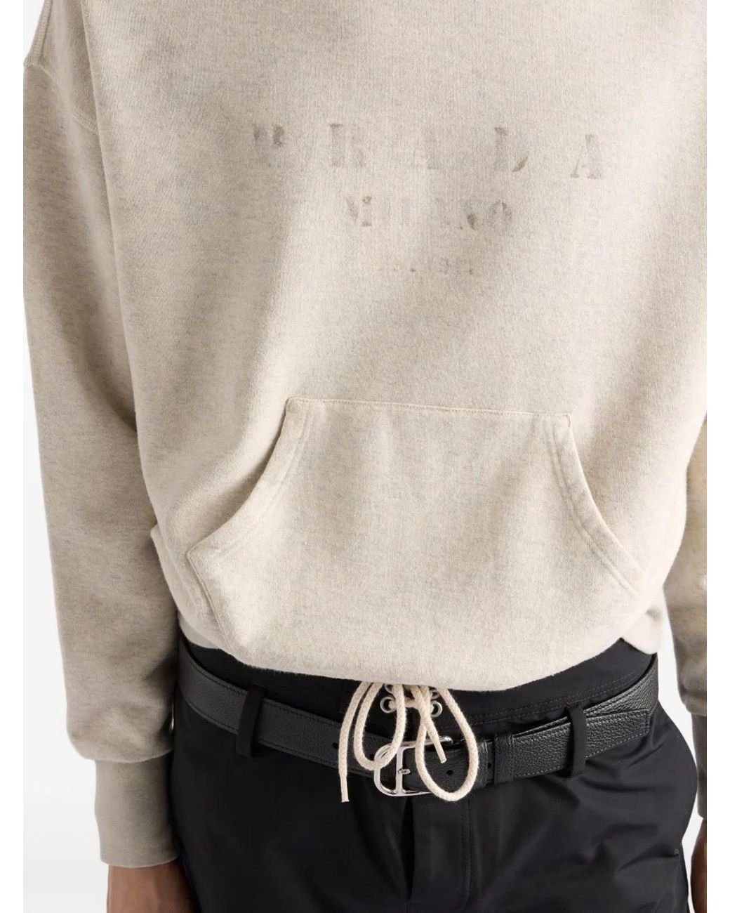 Prada Natural Cotton Fleece Hoodie for men