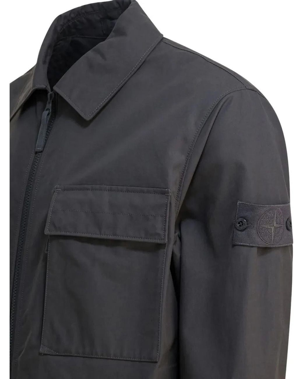 Stone Island Black Zip-Fastening Jacket for men