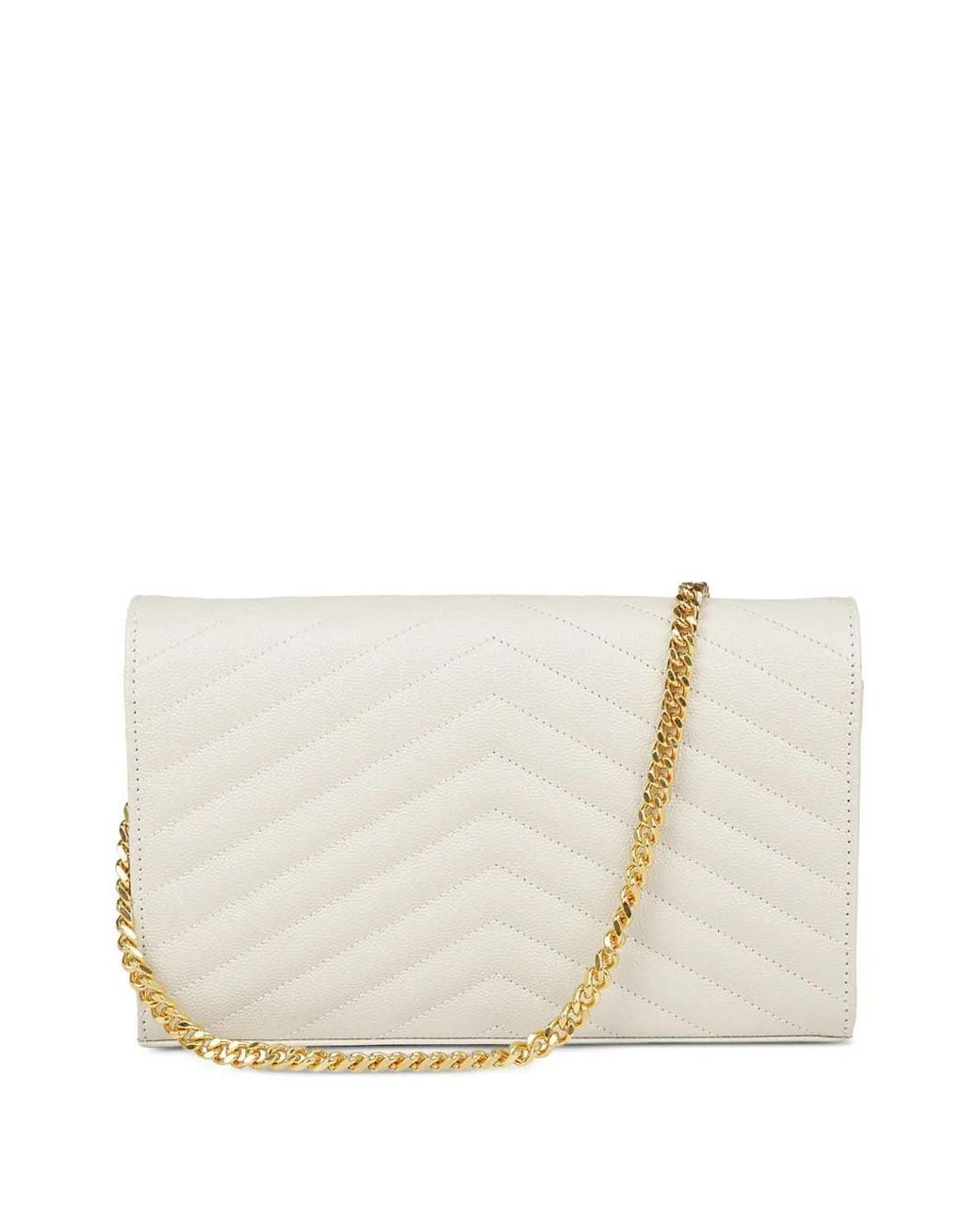 Saint Laurent Natural Classic Cassandre Chain Wallet