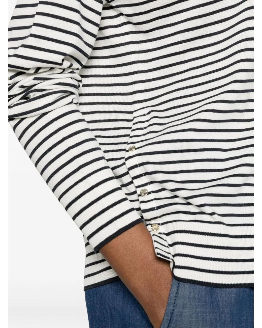 Herno White Cotton Blend Sweater