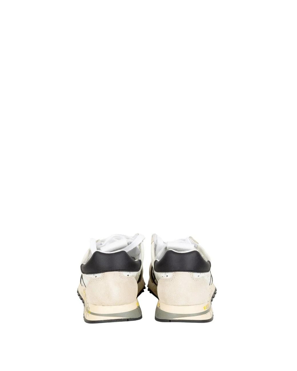 Premiata White Light Perforated Flat Shoes