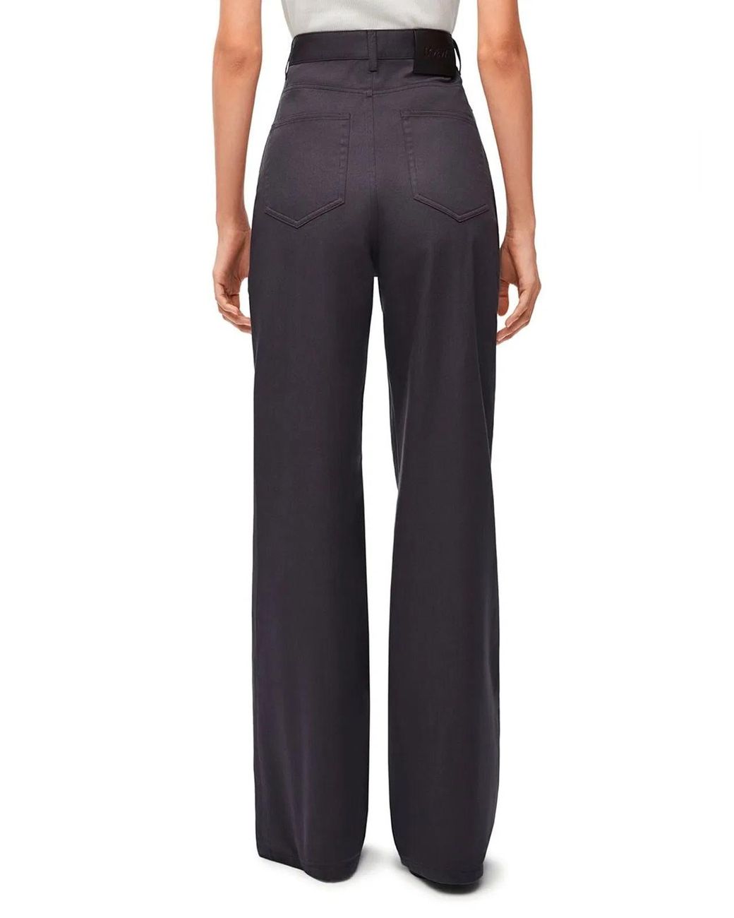 Loewe Blue High-Waisted Cotton Trousers