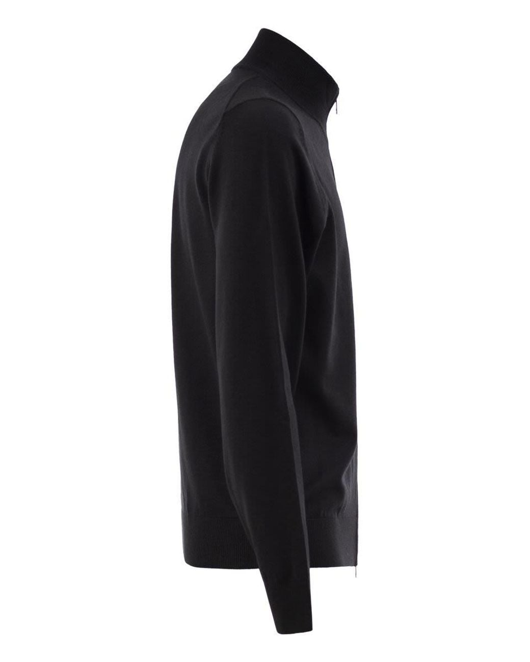 Boss Black Pure Virgin Wool Zip-Up Cardigan for men