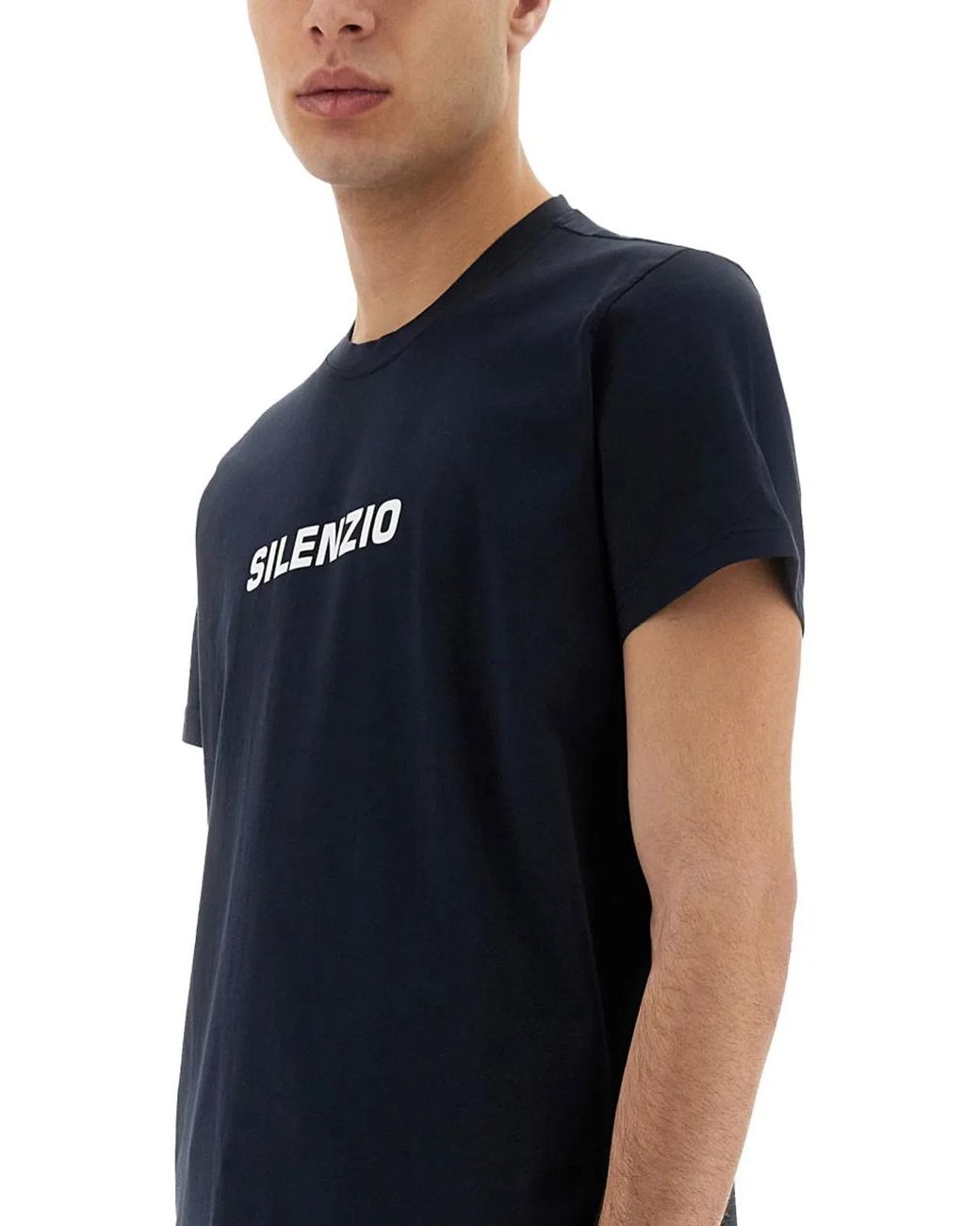 Aspesi Blue Printed T-Shirt for men
