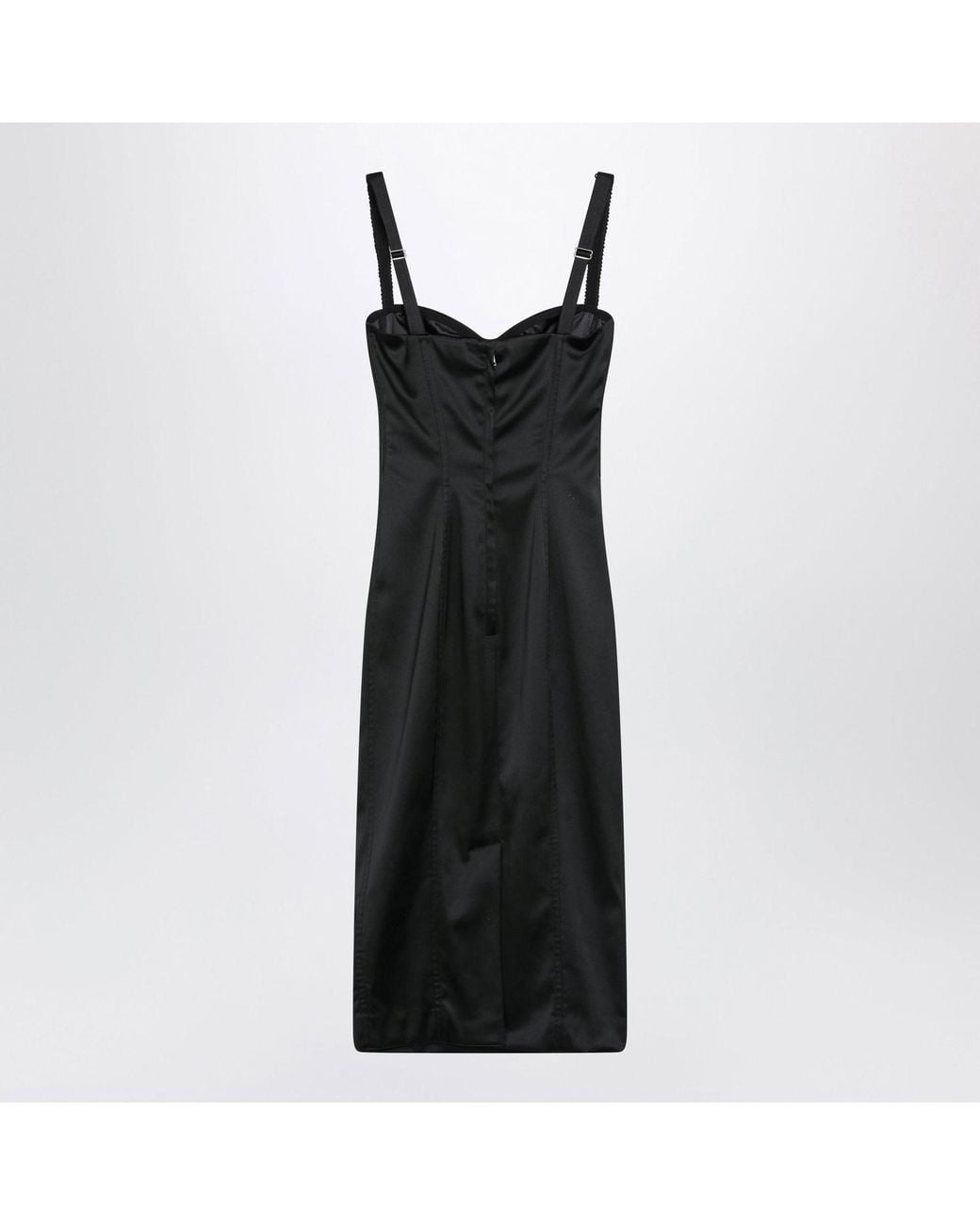 Dolce & Gabbana Black Dolce & Gabbana Satin Bustier Dress