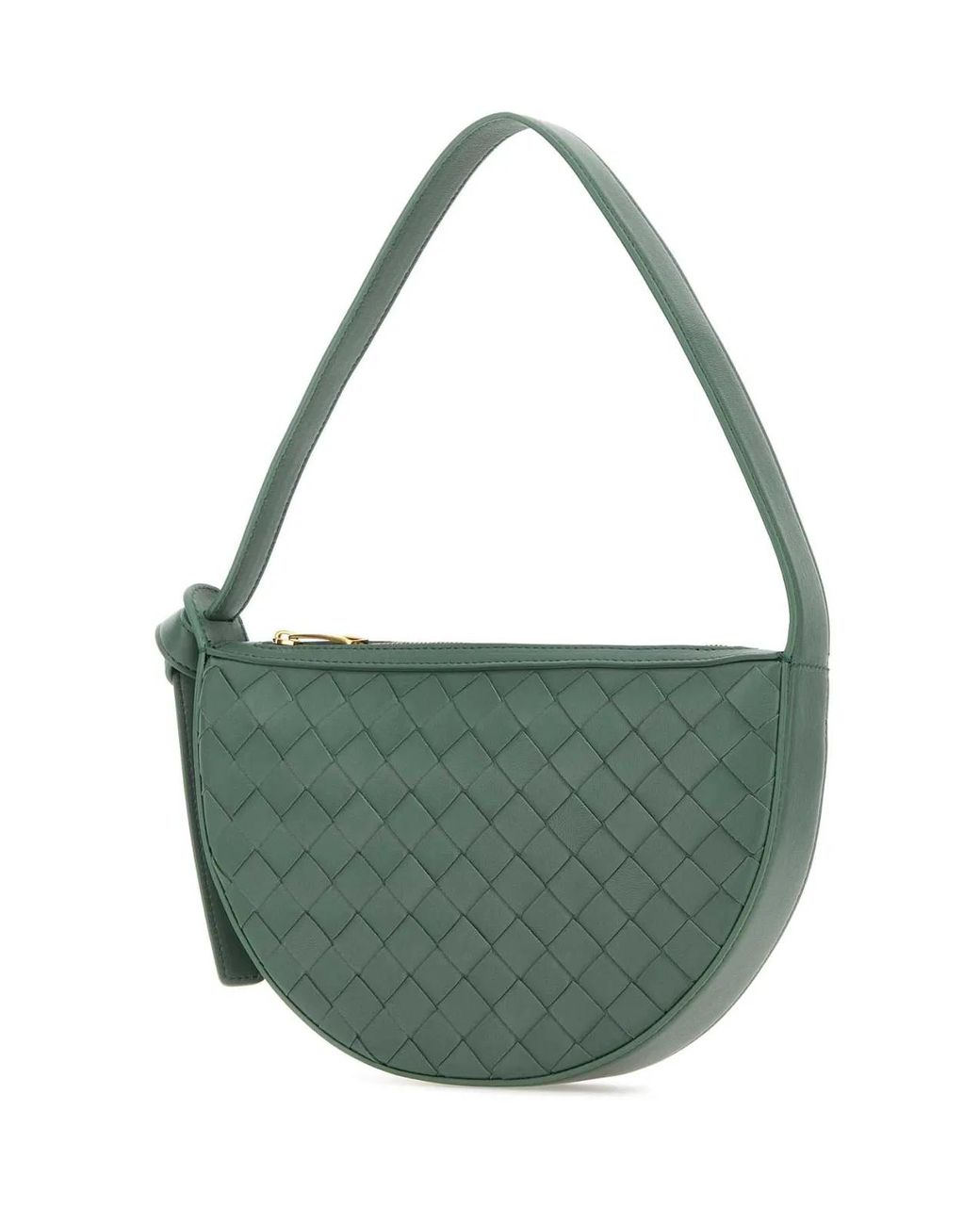 Bottega Veneta Green Sage Leather Mini Sunrise Shoulder Bag