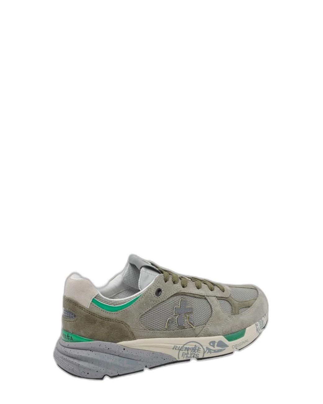 Premiata Gray Mase Suede And Mesh Sneakers for men