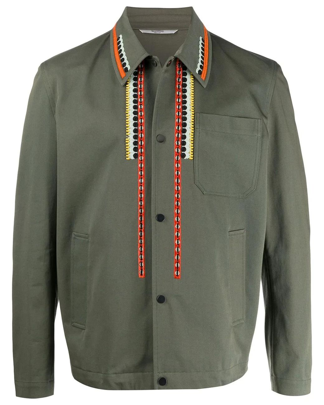 Valentino Green Embroidery Shirt for men