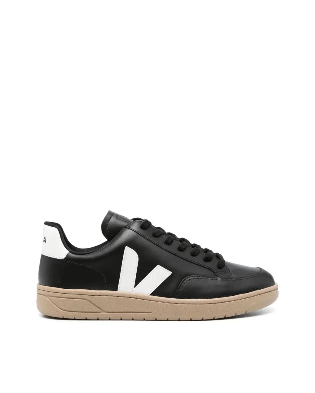 Veja Black V-12 Leather Sneakers