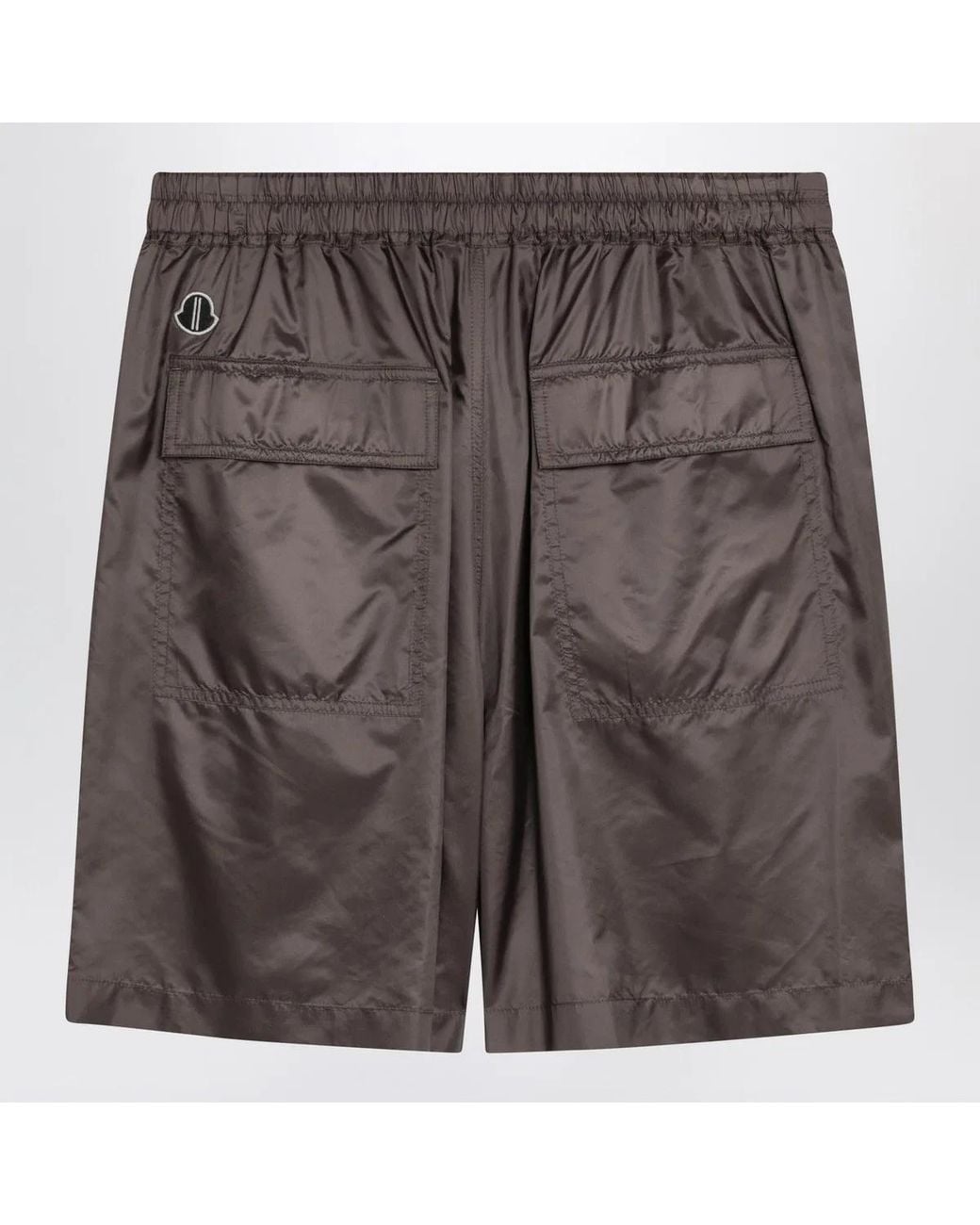 Moncler Brown Mud-Colored Drawstring Kilt Shorts for men