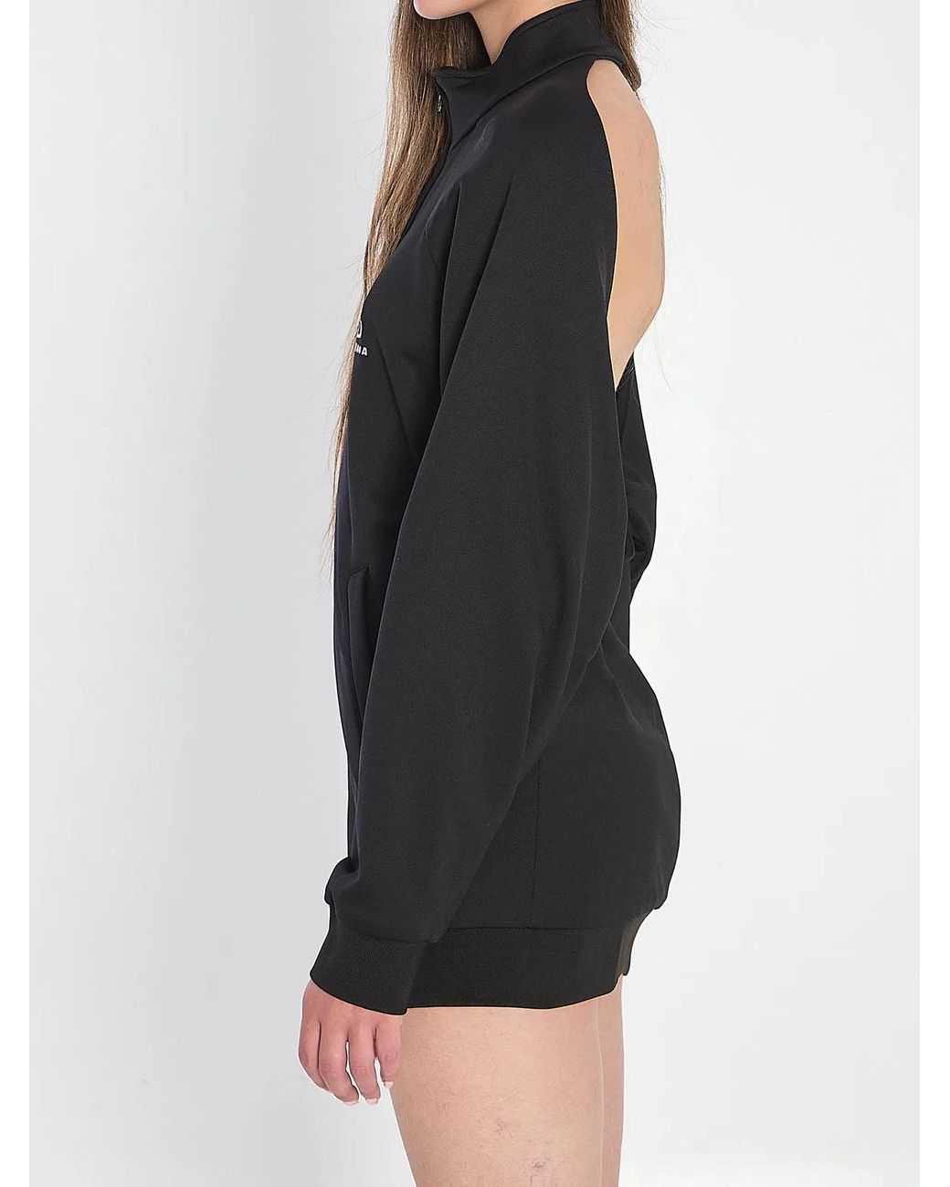 Balenciaga Black Tracksuit Dress With Cut-Out