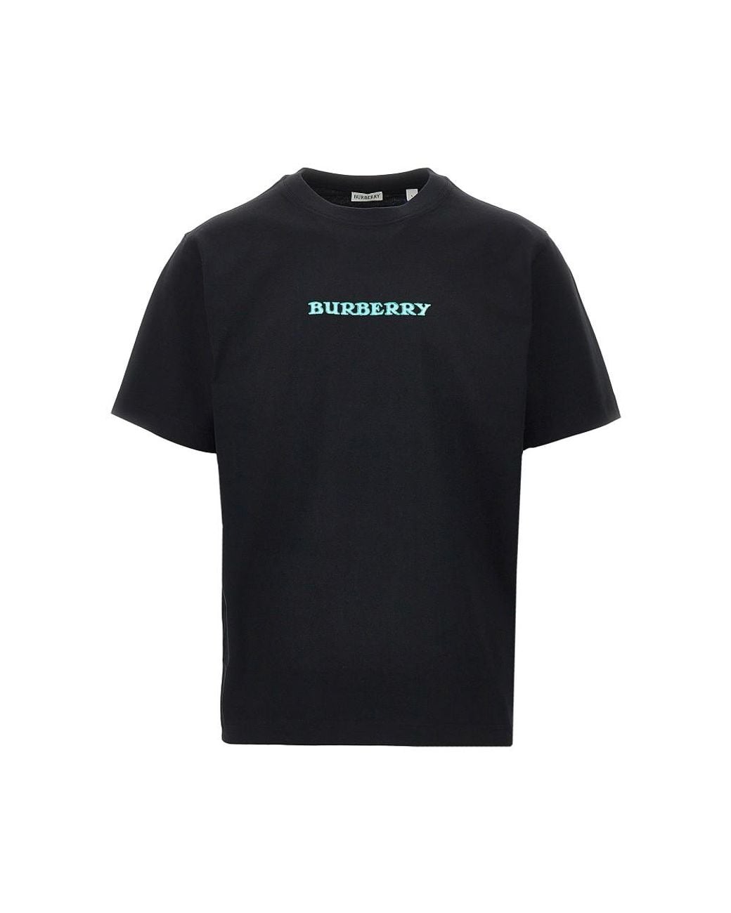 Burberry Black Heritage Logo Print T-Shirt for men