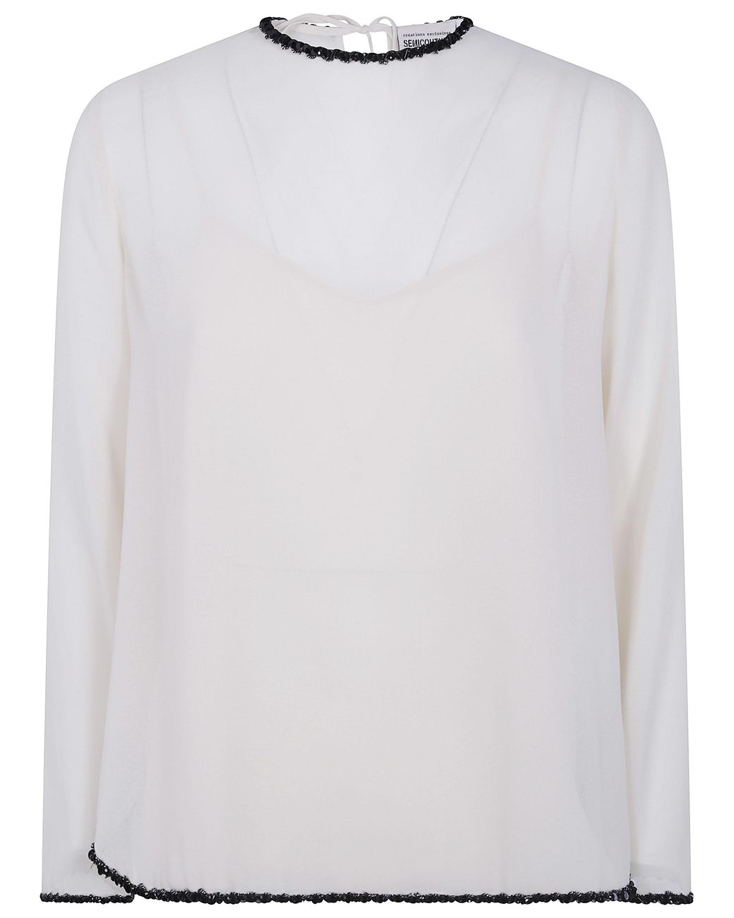 Semicouture White "Florinda" Bluse
