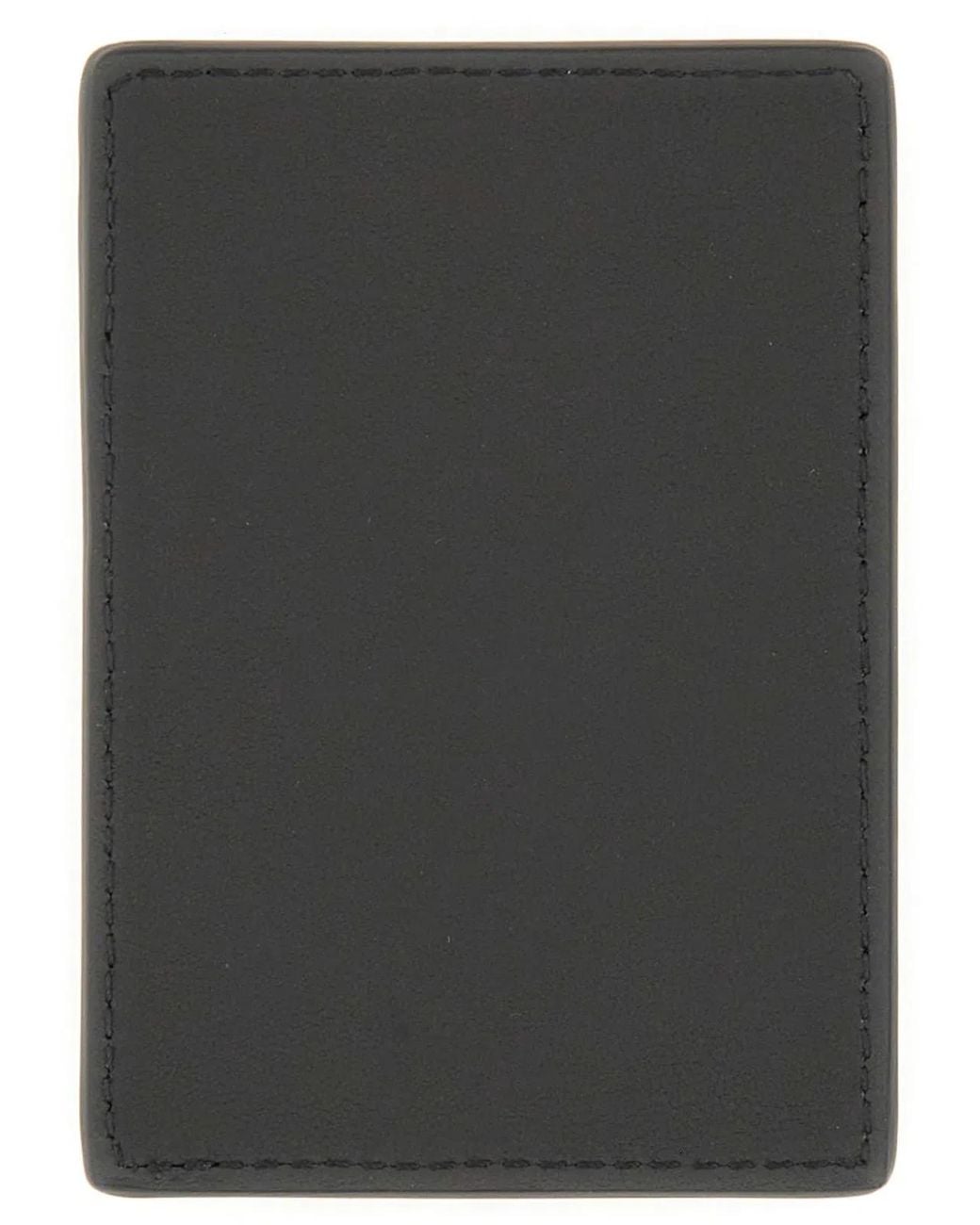 McQueen Black Magnetic Card Holder With Logo for men