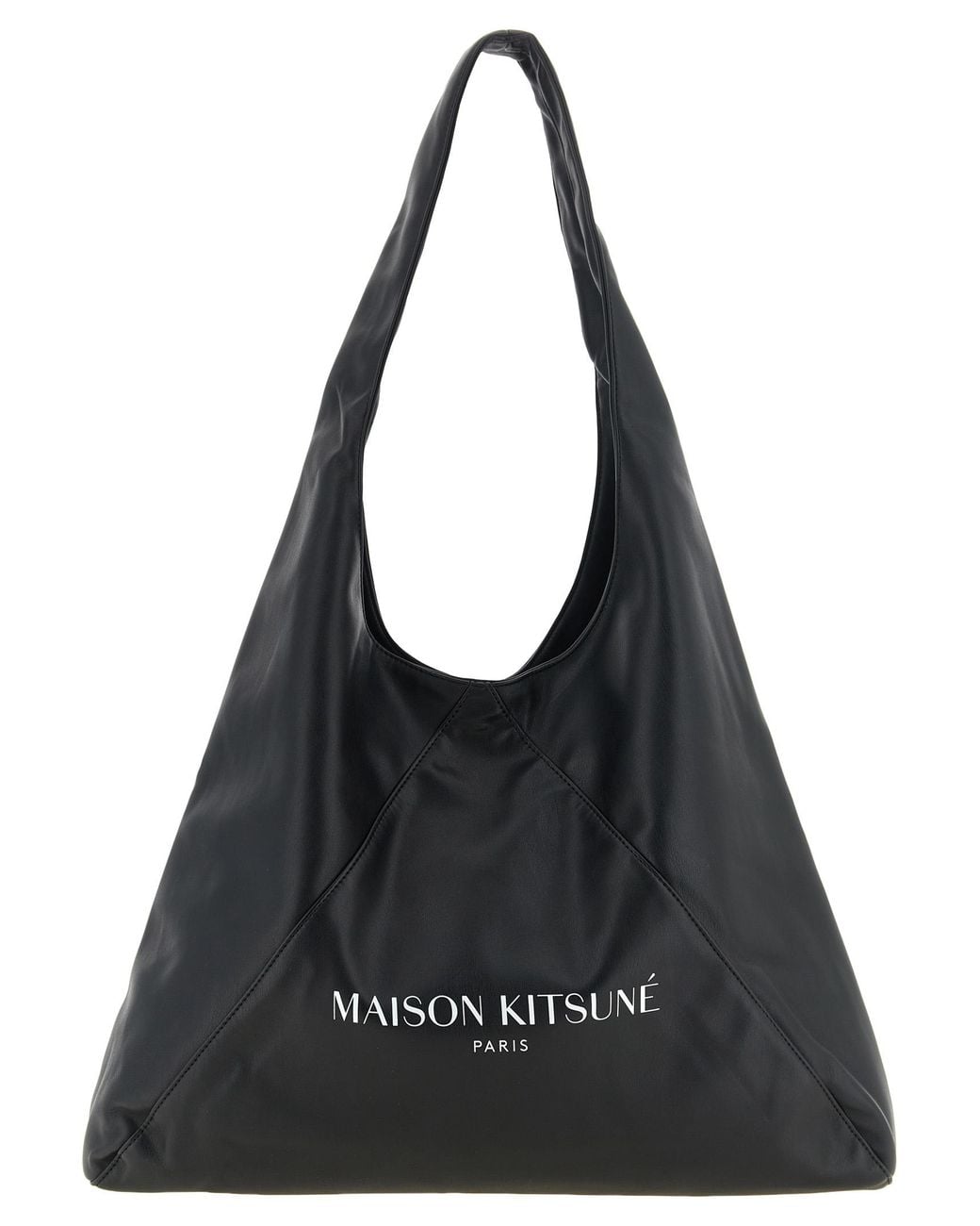 Maison Kitsuné Black 'Triangle' Shoulder Bag for men