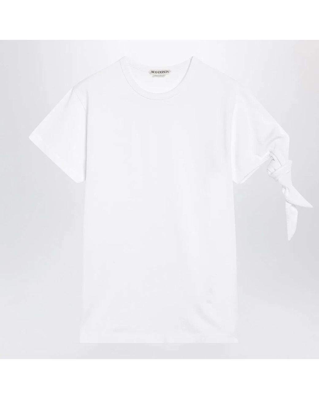 J.W. Anderson White Jw Anderson Knotted-Sleeve Jersey T-Shirt