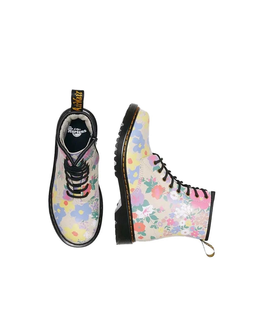 Dr. Martens Black Dr Martens "Floral Mash Up" Boots