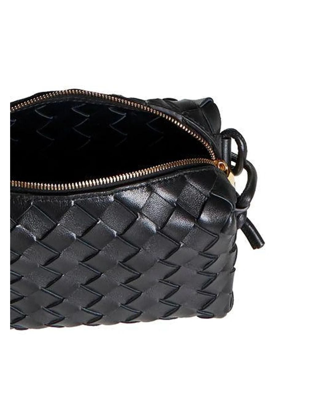 Bottega Veneta Black Mini Loop Crossbody Handbag