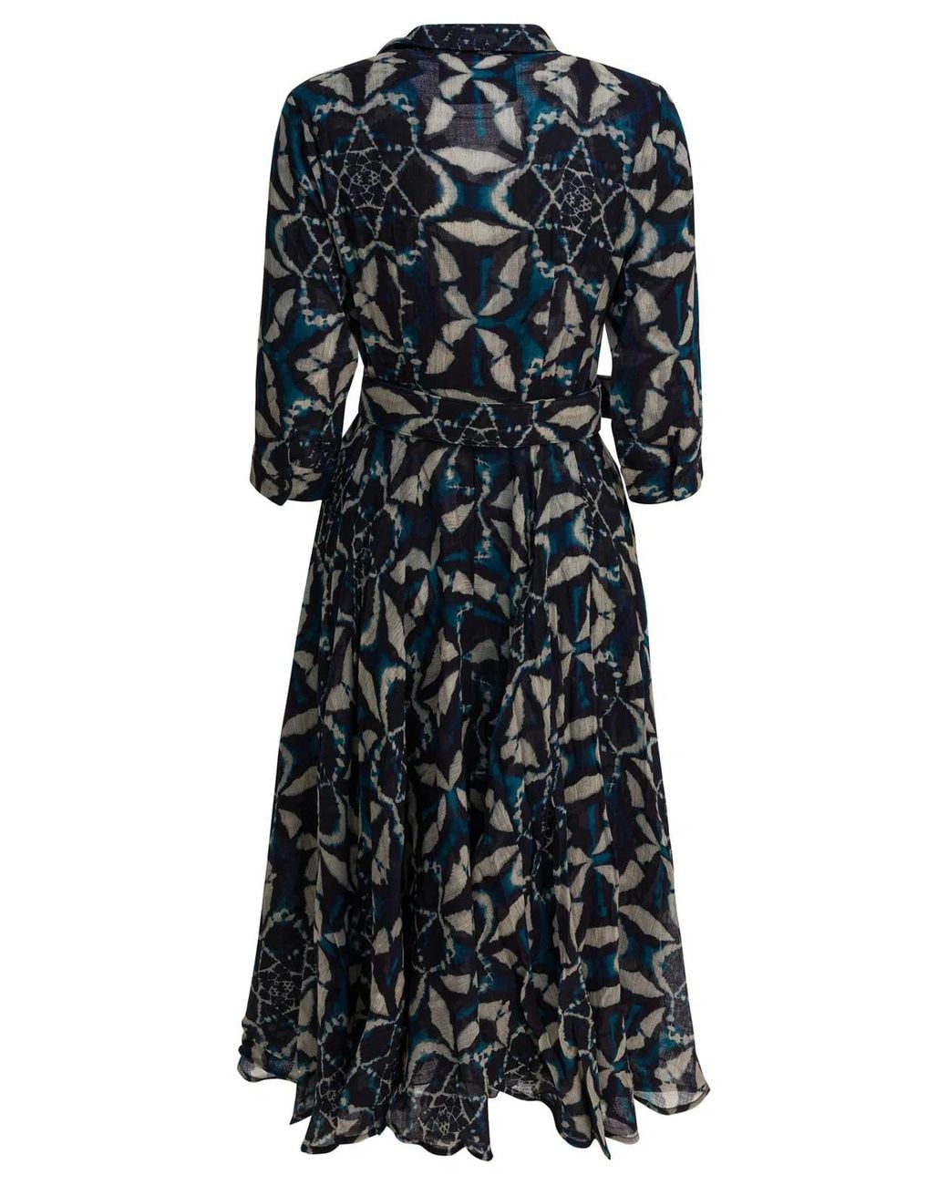 Samantha Sung Black Printed Wool Dress