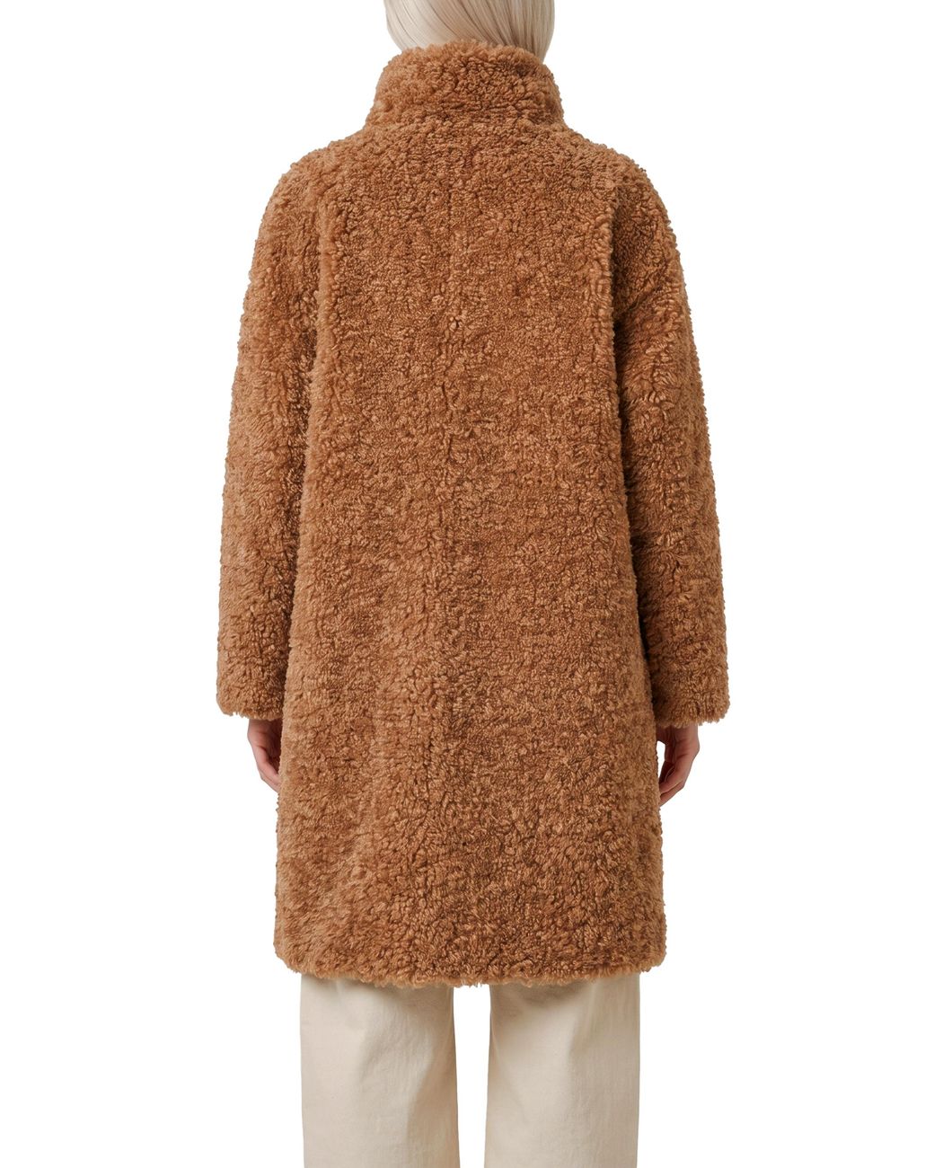 Herno Brown Teddy Faux Fur Coat
