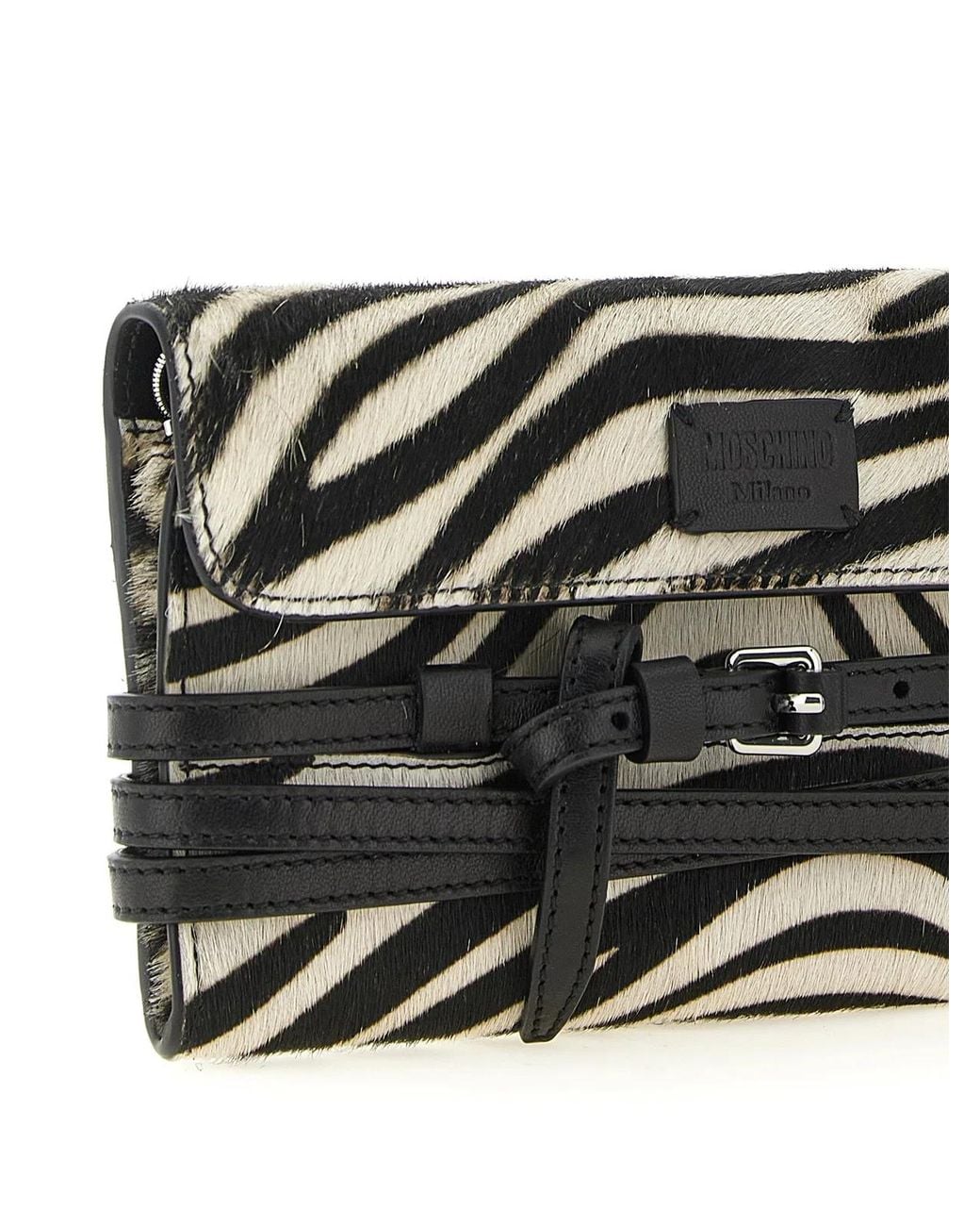 Moschino Black 'Tie Me' Wallet On Chain