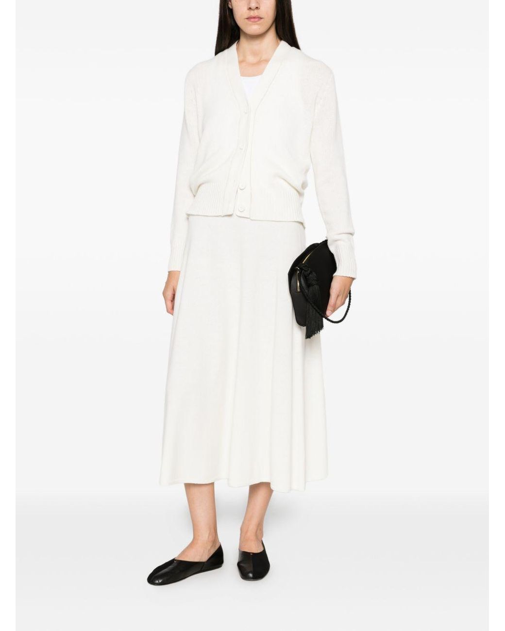 Fabiana Filippi White Cashmere Cardigan