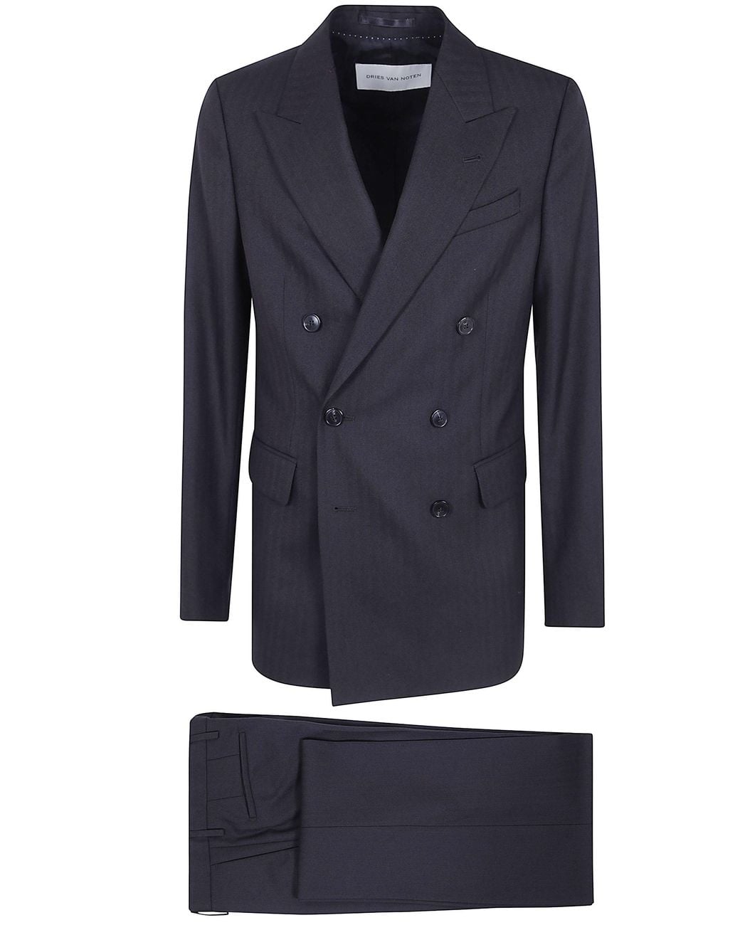 Dries Van Noten Blue "Kody" Double Breasted Suit for men