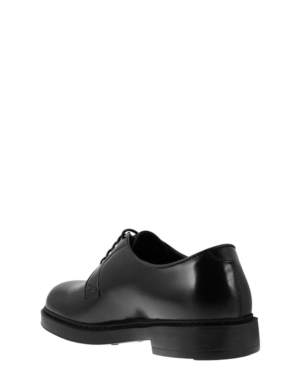 Doucal's Black Leather Derby Lace-Up for men