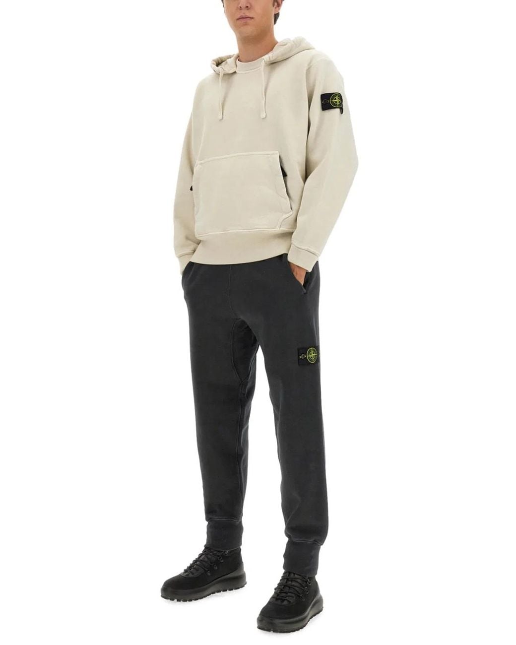 Stone Island Black Jogging Pants for men