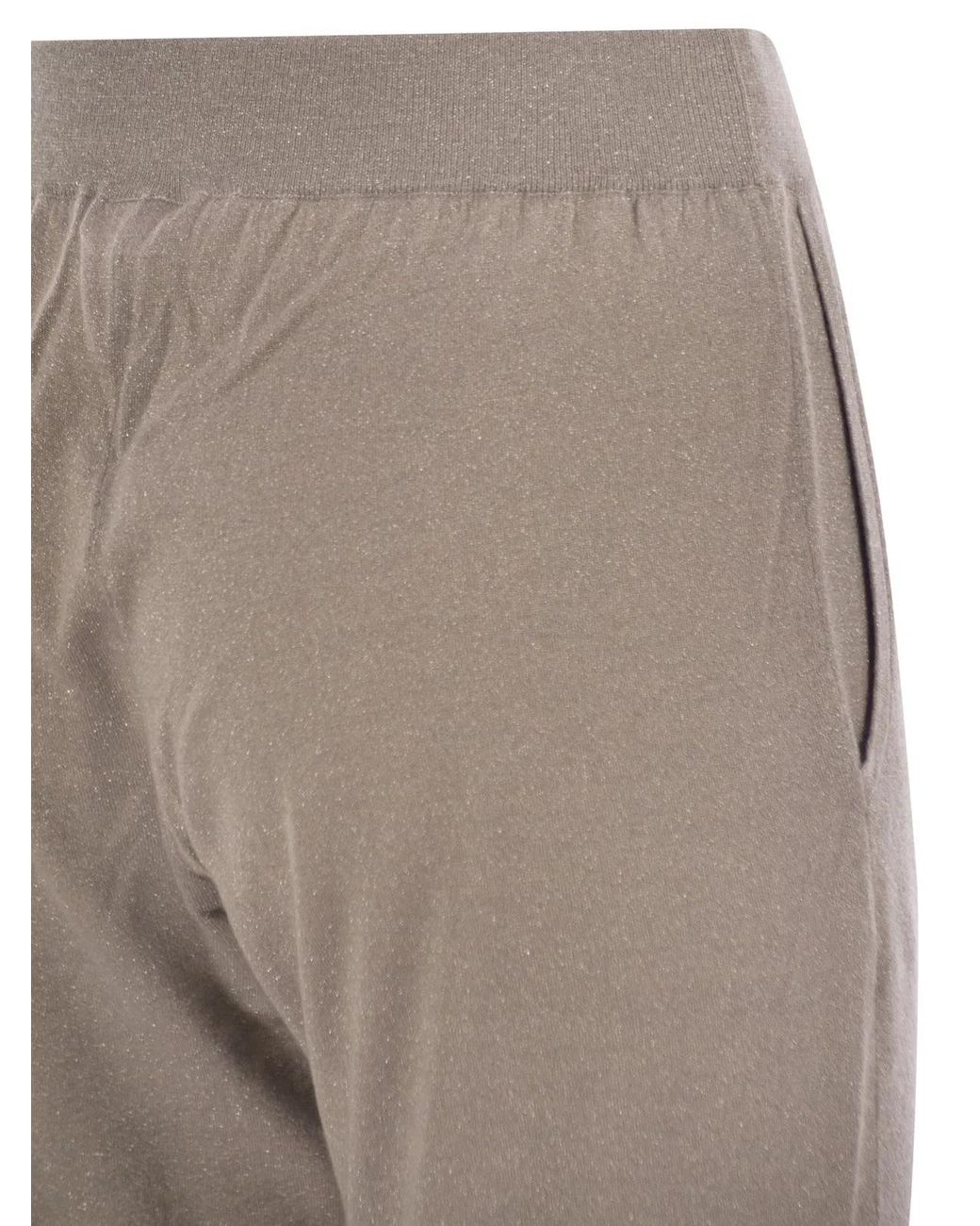 Brunello Cucinelli Gray Sparkling Lightweight Cashmere And Silk Trousers