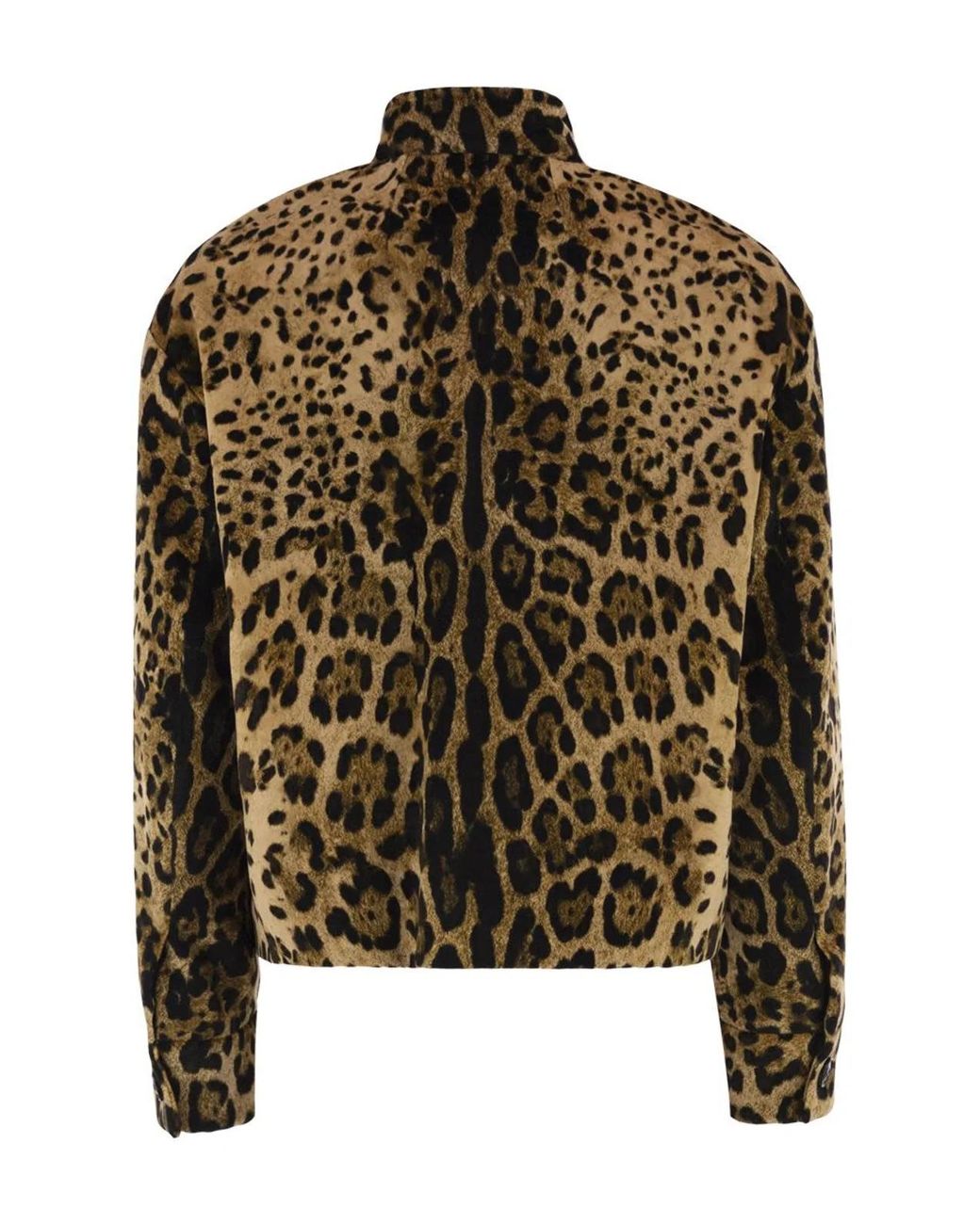 Max Mara Black Mstedro – Cropped Animal-Print Cotton Jacket